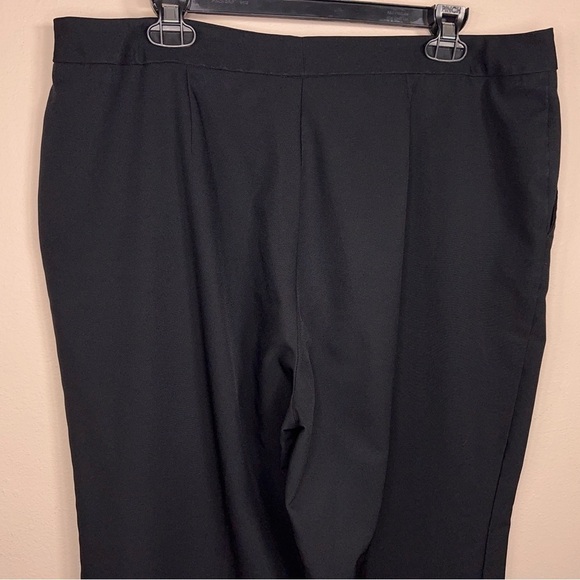 SIZE 18 PETITE VINTAGE BLACK DRESS PANTS KATHIE LEE STRAIGHT LEG - Picture 3 of 9